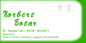 norbert botar business card